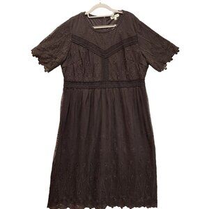 NWT Wren and Ivory dress womens XXXL black Lacy goth dark academia formal grunge